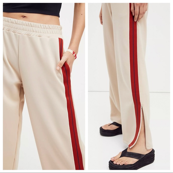 NEW Free People Sophie Track Pants in Rust Stripe OB 1213403 - Picture 3 of 7